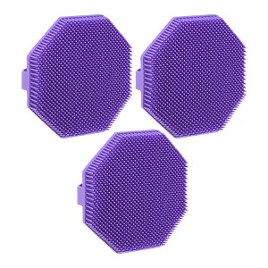 Unique Bargains Shower Silicone Body Scrubber 3 Pcs - 1 of 4