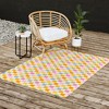 Iveta Abolina Eclectic Checker Check Cream Outdoor Rug - Deny Designs - 3 of 4