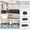 Chenille Upholstered Modular Sofa Set with Throw Pillows, 3-Seater and Armchairs - 4 of 4