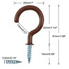 Unique Bargains Home Cup Ceiling Vinyl Coated Metal Coated Screw-in Hanger Hooks 30 Pcs - 2 of 3
