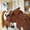 Mshliw Ride-On Plush Rocking Horse Toy for Toddlers Ages 3–5, Stuffed Animal with Neighing and Galloping Sounds, Padded Seat for Kids, Halloween gift - 3 of 4