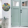 Slickblue Colorful 24-Inch Painted Flower Garden Wall Art, Handmade Steel Decor for Indoor and Outdoor Spaces - 2 of 3
