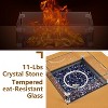 Acekool Square Propane Gas Fire Pit Table Set, Outdoor Patio Table, Wind Guard, Fire Glass Beads, Rain Cover, 50,000 BTU, for 8-12 Person Gathering - 3 of 4