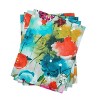 KOVOT Floral Placemat Set of 4 for Indoor or Outdoor Dining | Summer Spring Fall Flower Design 17" x 13" Table Decor | Blue Pink & Red - 3 of 4