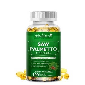 Mulittea Saw Palmetto 500mg Prostate Health Supplements, Hair Loss Prevention for Men and Women, 120ct - 1 of 4