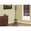 Monarch Specialties Coat Rack Hall Tree Free Standing 8 Hooks Entryway 71InchH Umbrella Holder Bedroom Metal Black Transitional - 2 of 4