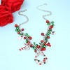 Jingle Bell Necklace for Women - Chunky Crystal Teardrop Pendant, Christmas Jewelry Gift - 2 of 4