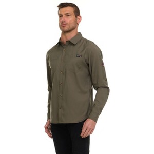 Canada Weather Gear Men’s Long Sleeve Ripstop Shirt – Roll-Up Sleeves, Dual Chest Pockets, Outdoor Lightweight Button-Down - 1 of 4