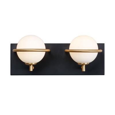 Maxim Lighting Revolve 2 - Light Vanity in  Black/Gold