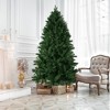 Artificial Christmas Trees with Flocking,PE/PVC Mixed Flocking Automatic Tree, Fireproof Artificial Christmas Flocked Tree Decorations-Maison Boucle - 3 of 4