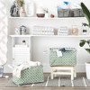 Design Imports Rectangle XL Cotton Poly Laundry Bin Lattice Artichoke Green: Laundry Basket, 2 Handles, 2296 Volume Capacity - 4 of 4