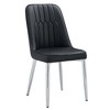NicBex  Modern Dining Chairs with PU Leather Backrest,Armless Chairs with Black Metal Legs for Kitchen,Living Room,Restaurants - 4 of 4
