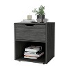Gulches 19.9" High Nightstand with Spacious Drawer 4"x13.6"x11.2" and Open Shelf  9.5"x15.8"x13.8", Modern Bedroom Storage Furniture - 4 of 4