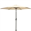TiramisuBest 8.8ft Outdoor Aluminum Patio Umbrella with 42 Pound Square Resin Base Push Button Tilt & Crank Lift Creme - 2 of 4