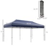 DSVIMOY 10'*20' Pop Up Canopy Tent, Outdoor Instant Gazebo Sun Shade Shelter for Catering, Wedding, Dark Blue, 230.4"*115.2"*132" - 3 of 4