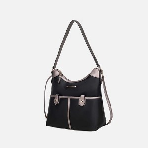 MKF Collection Harper Vegan Color Block Leather Women’s Shoulder Hobo Bag by Mia K - 1 of 4