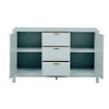 TiramisuBest Entryway Cabinet with Wave Design - 3 Adjustable Shelves, 3 Drawers & Soft-Close Doors, Storage Console Table with Metal Handles - 4 of 4