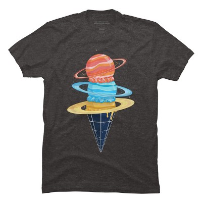 Men's Design By Humans Space-Time Cone-Tinuum By TenkenNoKaiten T-Shirt