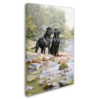 Trademark Fine Art -The Macneil Studio 'Black Labradors' Canvas Art