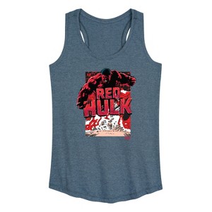 Women's - Marvel - Angry Red Hulk Graphic Racerback Tank - 1 of 4
