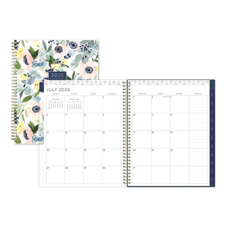 Blue Sky 8.5&#34;x11&#34; Yao Cheng 2025-2026 Weekly/Monthly Wirebound Planner Clear Cover Anemones Multi, 4 of 13