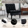 MOONMISS Comfy Velvet Armless Accent Chair, Upholstered with Durable Solid Wood Frame,Easy Assembly - 3 of 4