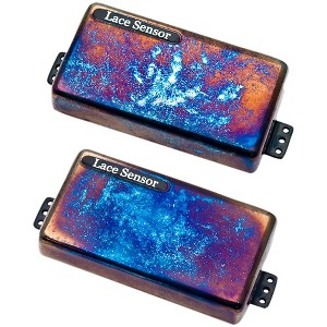 Lace Finger Burner Humbucker Guitar Pickup Set Burnt Chrome - 1 of 1