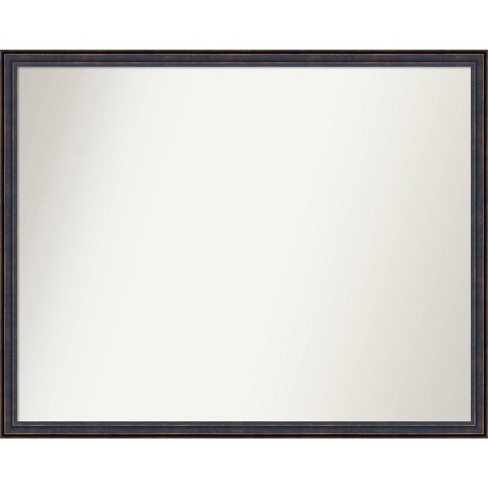 30" x 24" Non-Beveled Dark Bronze Scoop Wood Wall Mirror - Amanti Art - image 1 of 4