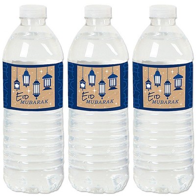 Big Dot of Happiness Ramadan - Eid Mubarak Water Bottle Sticker Labels - Set of 20