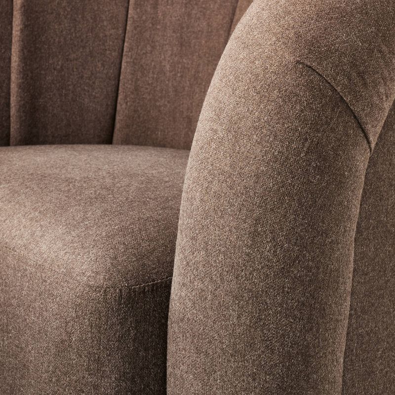 Channeled Curved Back Accent Chair Velvet - Threshold&#8482; designed with Studio McGee, 6 of 10