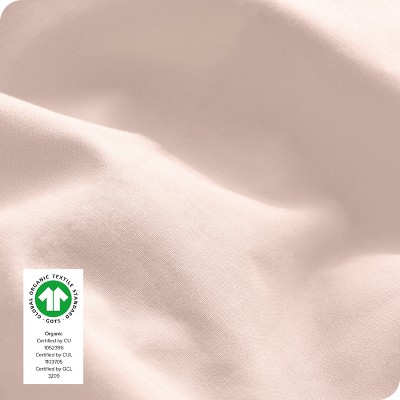 King Dusty Pink Organic Cotton Percale Sheet Set
