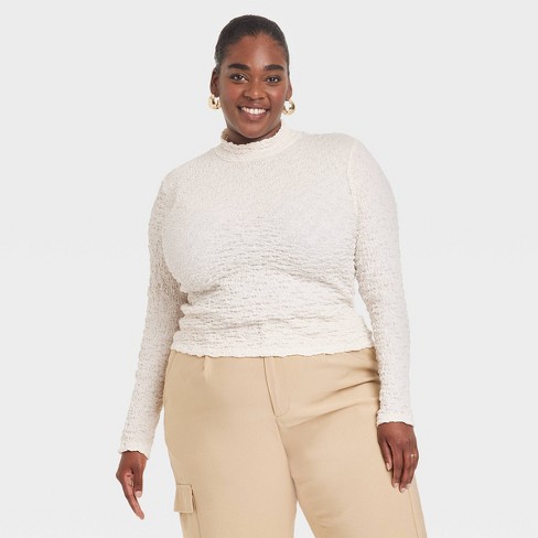 Cream turtleneck clearance