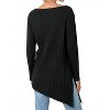 Women's Pleated Diagonal Cut Tunic Sweater - mystree - 3 of 4