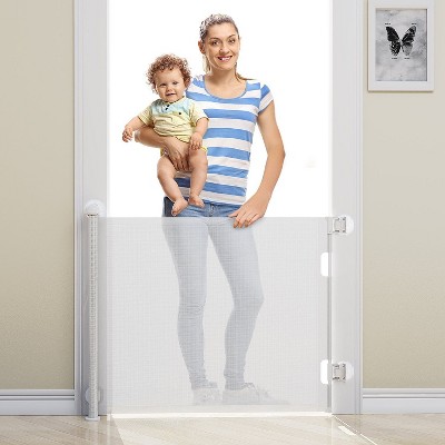 BabyBond Retractable Baby Gate for Stair and Doorway, 33" Tall, Extends up to 71" Wide,Hardware Mounting Kit