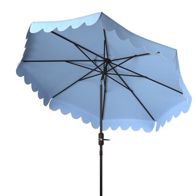Venice Baby Blue and White 9Ft Aluminum Patio Umbrella