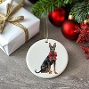 Lomsoe Dogs Ornament Dogs Lovers Christmas Xmas Ornaments Decor Funny Christmas Hanging Ceramic Ornament - 3 of 4