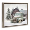Stupell Industries Winter Rural Vintage Truck & Barn, 31" x 25" - 3 of 4