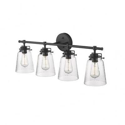 Millennium Lighting Amberose 4 - Light Vanity in  Matte Black