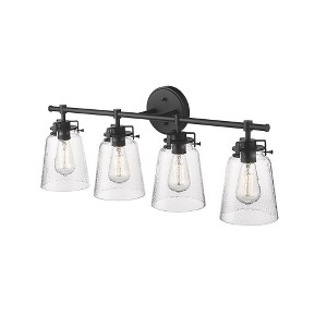 Millennium Lighting Amberose 4 - Light Vanity in  Matte Black - 1 of 1