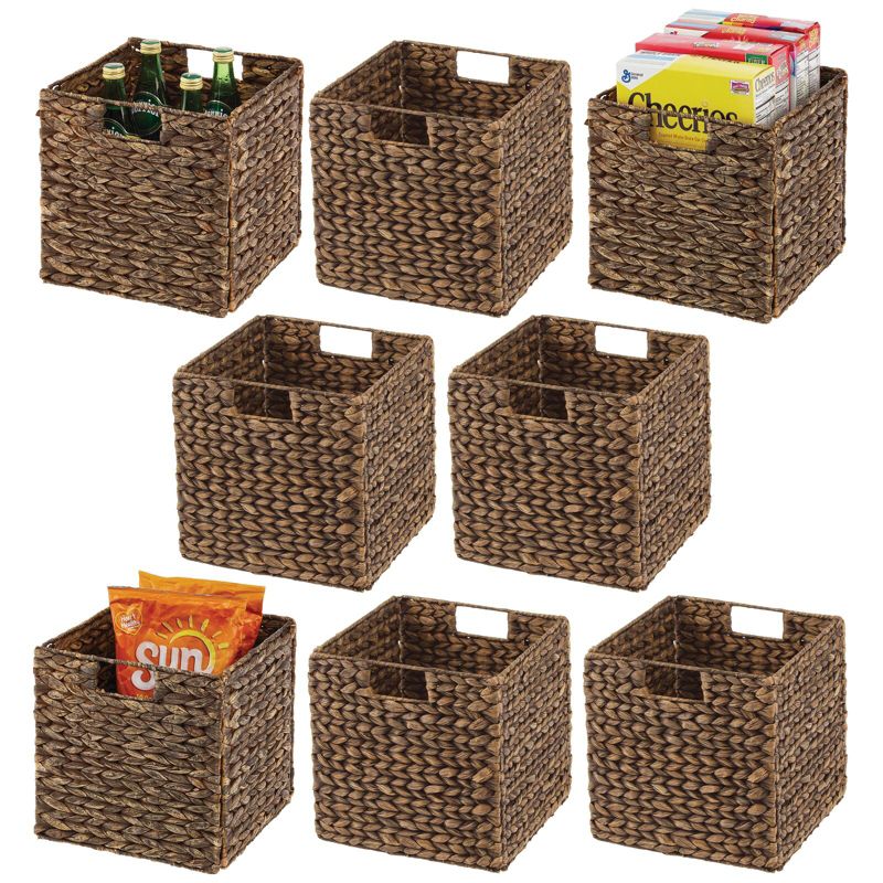 mDesign Woven Hyacinth Kitchen Storage Organizer Basket Bin, 1 of 9