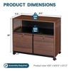 Mlezan 2-Drawer File Cabinet:  Metal, Rolling Storage with Shelf. Ideal for Printer, Letter, or A4 Files in Home or Office. Functional and Compact. - 3 of 4