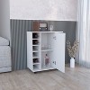 Vynxaria Lighted Corner Curio Cabinet - Elegant Glass Display Case, White Finish - 2 of 4