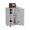 Vynxaria Lighted Corner Curio Cabinet - Elegant Glass Display Case, White Finish - 4 of 4