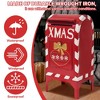 Rbied 26.75 in. H Red Metal Christmas Mailbox for Indoor Outdoor Holiday Decor (1-Pack) - 4 of 4