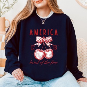 Simply Sage Market Land Of The Free Cherries Sweatshirt - 1 of 4