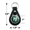 Portland State University Primary Logo Black Leather Keychain - 2 of 4