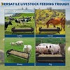 Livestock Feeder, 45.13" Hay Feeder for 10 Sheep Once, Heavy Duty 22 Gallon Capacity Livestock Feeding Trough for Horse, Goat, Cow, Alpaca - 4 of 4