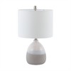 GDFStudio Amos 20.5" Ceramic Textured Table Lamp with Fabric Shade - 4 of 4