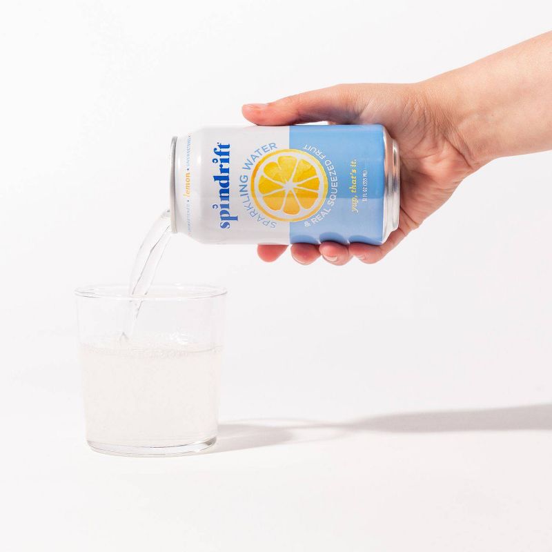 Spindrift Lemon Sparkling Water - 8pk/12 fl oz Cans, 3 of 7