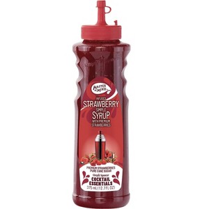 Master of Mixes Cocktail Essentials Strawberry Syrup - 375ml Bottle (12.7 Fl Oz) - Mixer Perfect for Bartenders and Mixologists - 1 of 3